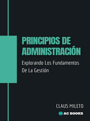 cover image of Principios De Administración